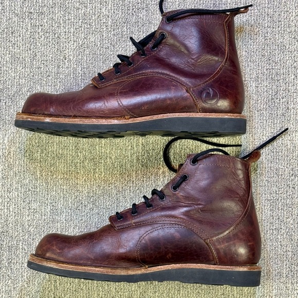 Origin USA Coronado 6" Boot Whiskey Leather Vibram Wedge Men's 12 D EUC - Picture 2 of 10